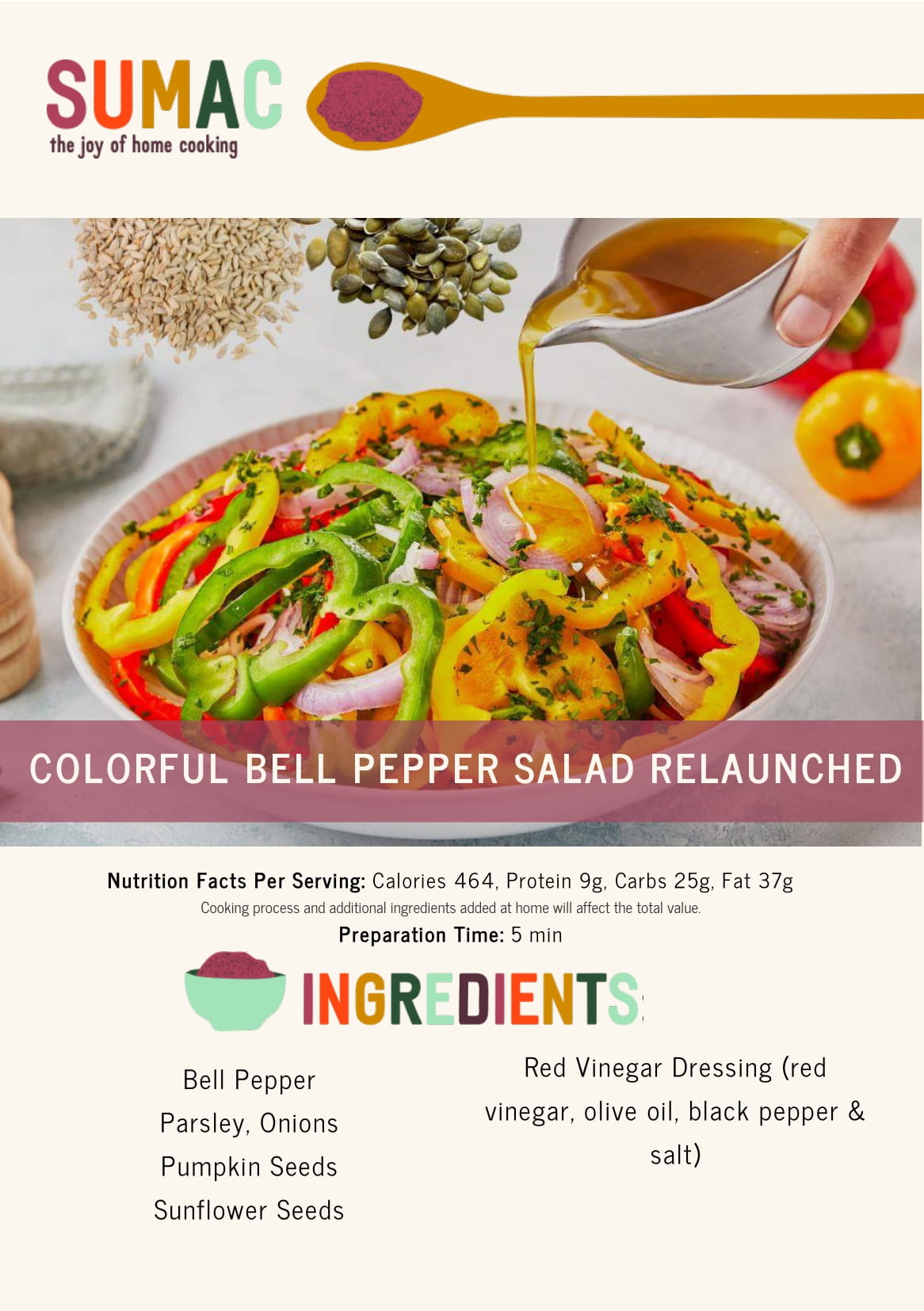 Colorful Bell Pepper Salad - Relaunched
