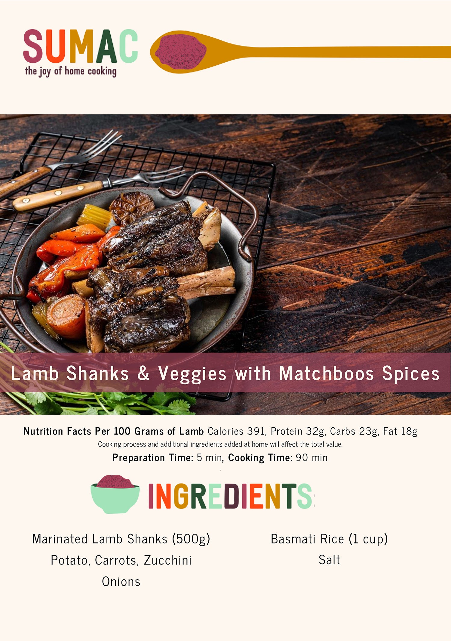 Lamb Shanks & Veggies with Matchboos Spices