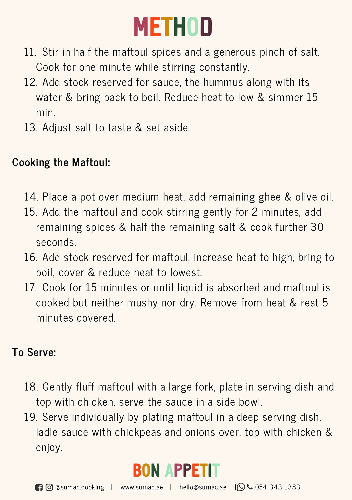 Maftool with Chicken