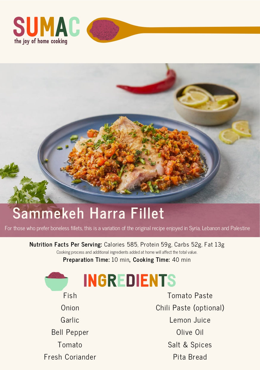 Sammekeh Harra Fillet with Pita Bread
