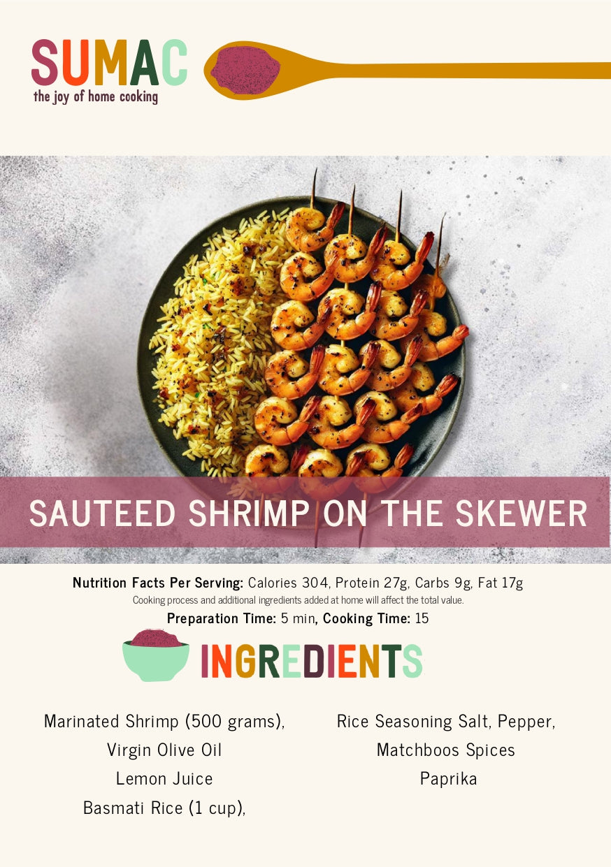 Sauteed Shrimp on the Skewer