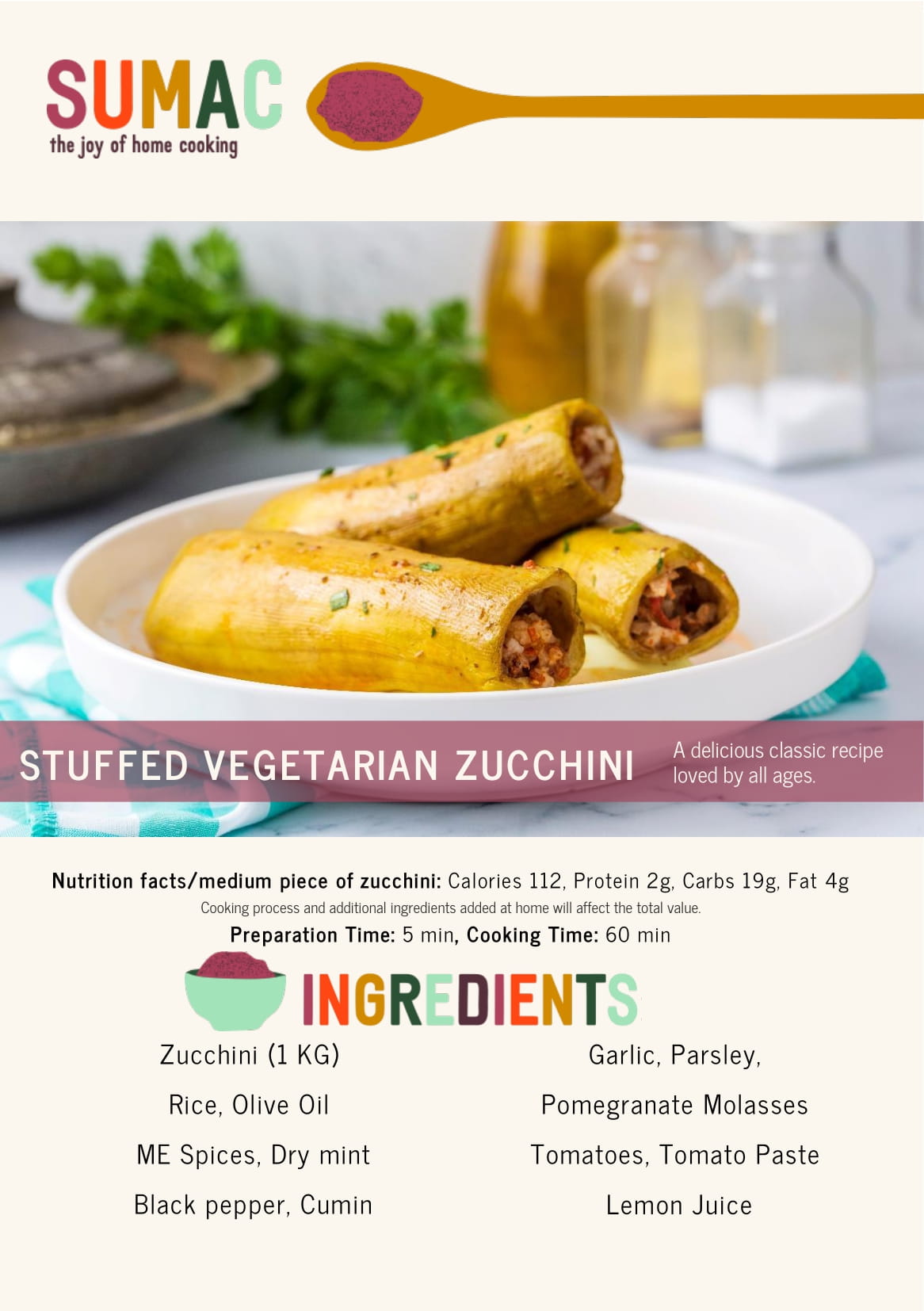 Stuffed Vegetarian Zucchini with Mutabbal