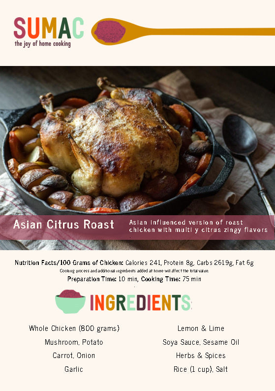 Asian Citrus Roast Chicken with Veggies