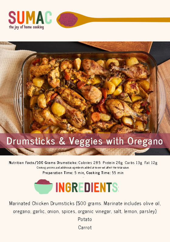 Drumsticks & Veggies with Oregano