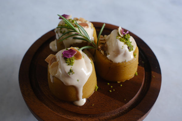 Emirati Aseeda with Saffron & Cardamom  by Chef Abeer Allouz