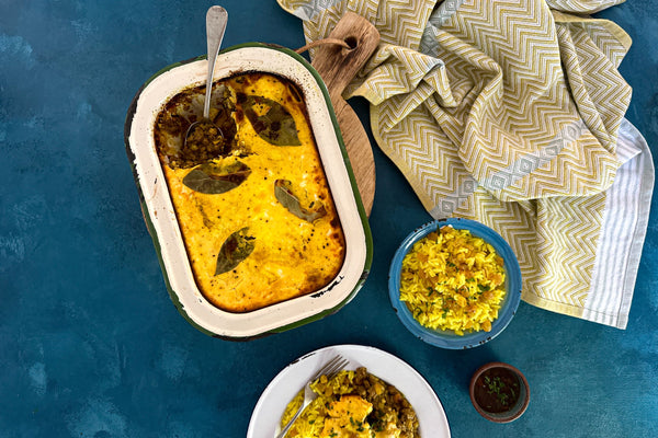 Lamb Bobotie With Yellow Rice by Carey Erasmus