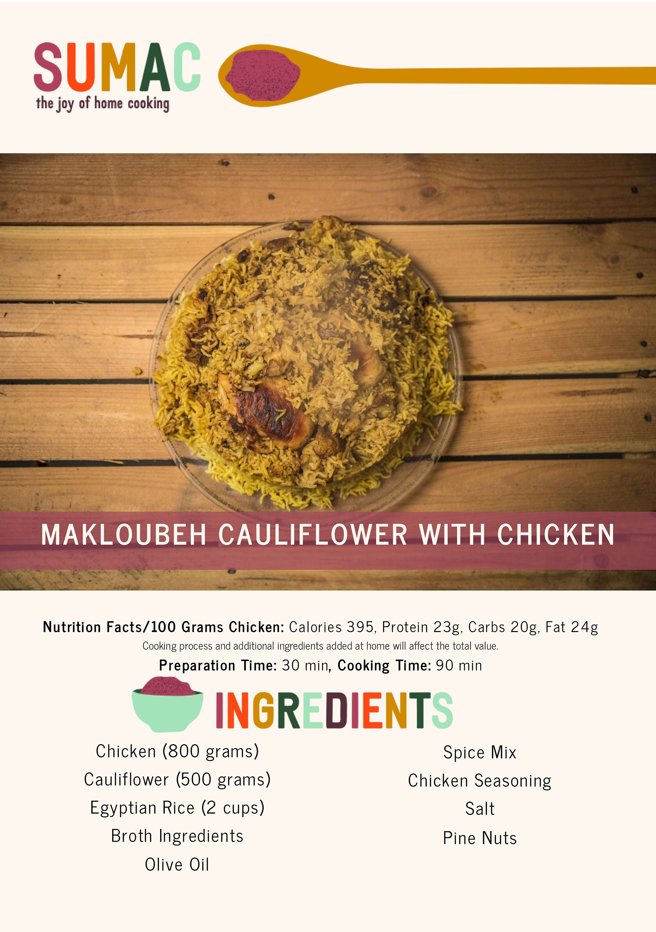 Makloubeh Cauliflower with Chicken