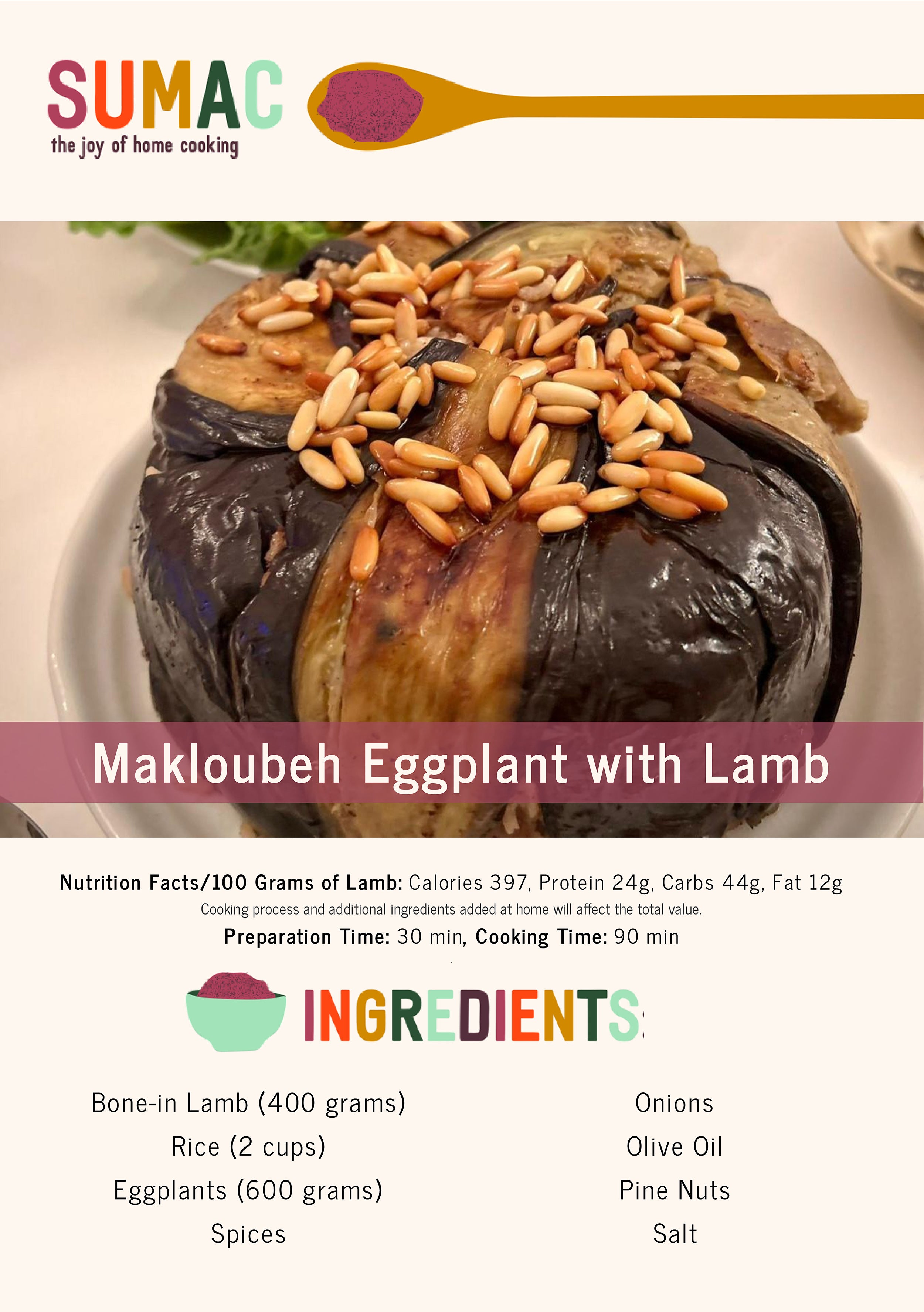 Makloubeh Eggplant with Lamb
