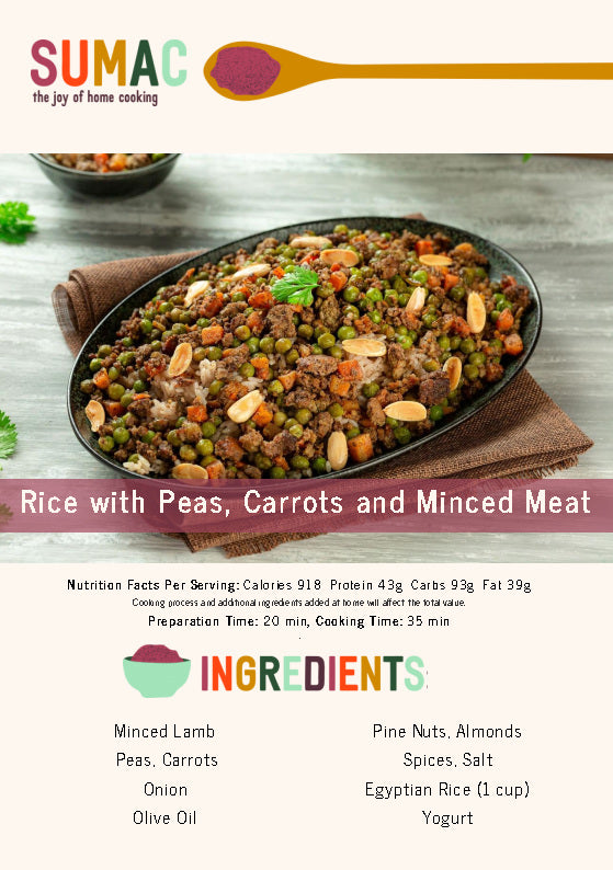 Rice with Peas, Carrots and Minced Meat