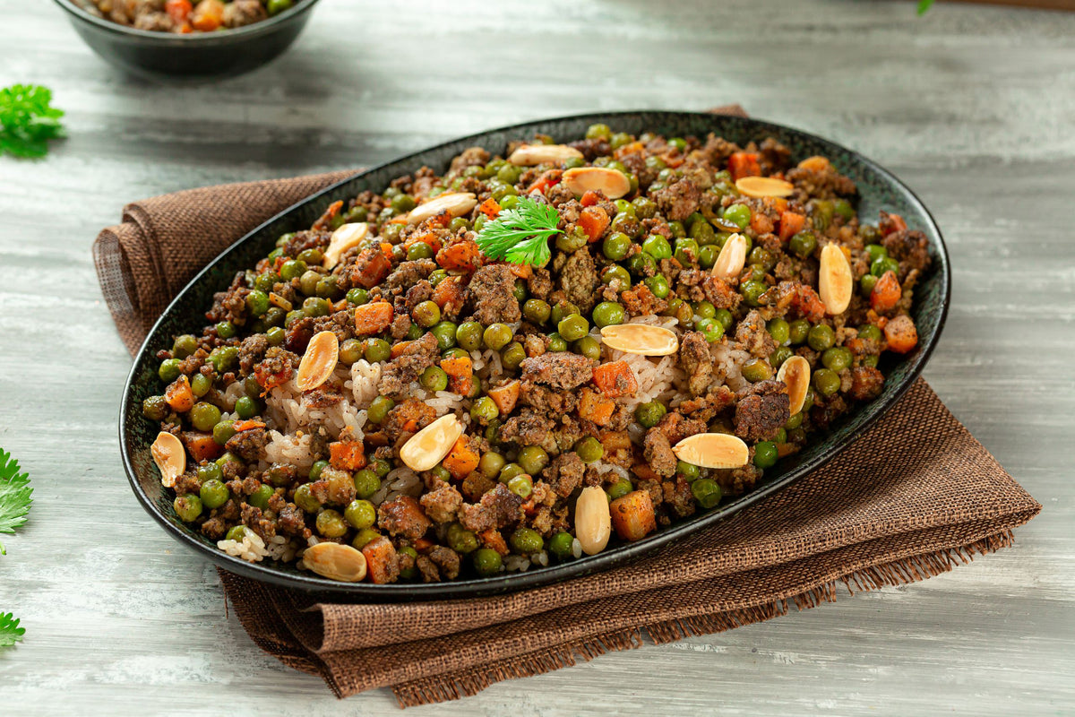 Rice with Peas, Carrots and Minced Meat – Sumac