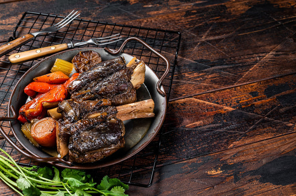 Saffron Infused Lamb Shanks & Veggies