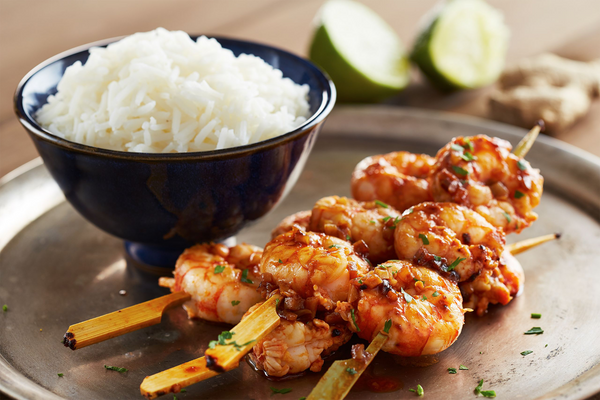 Sauteed Shrimp on the Skewer