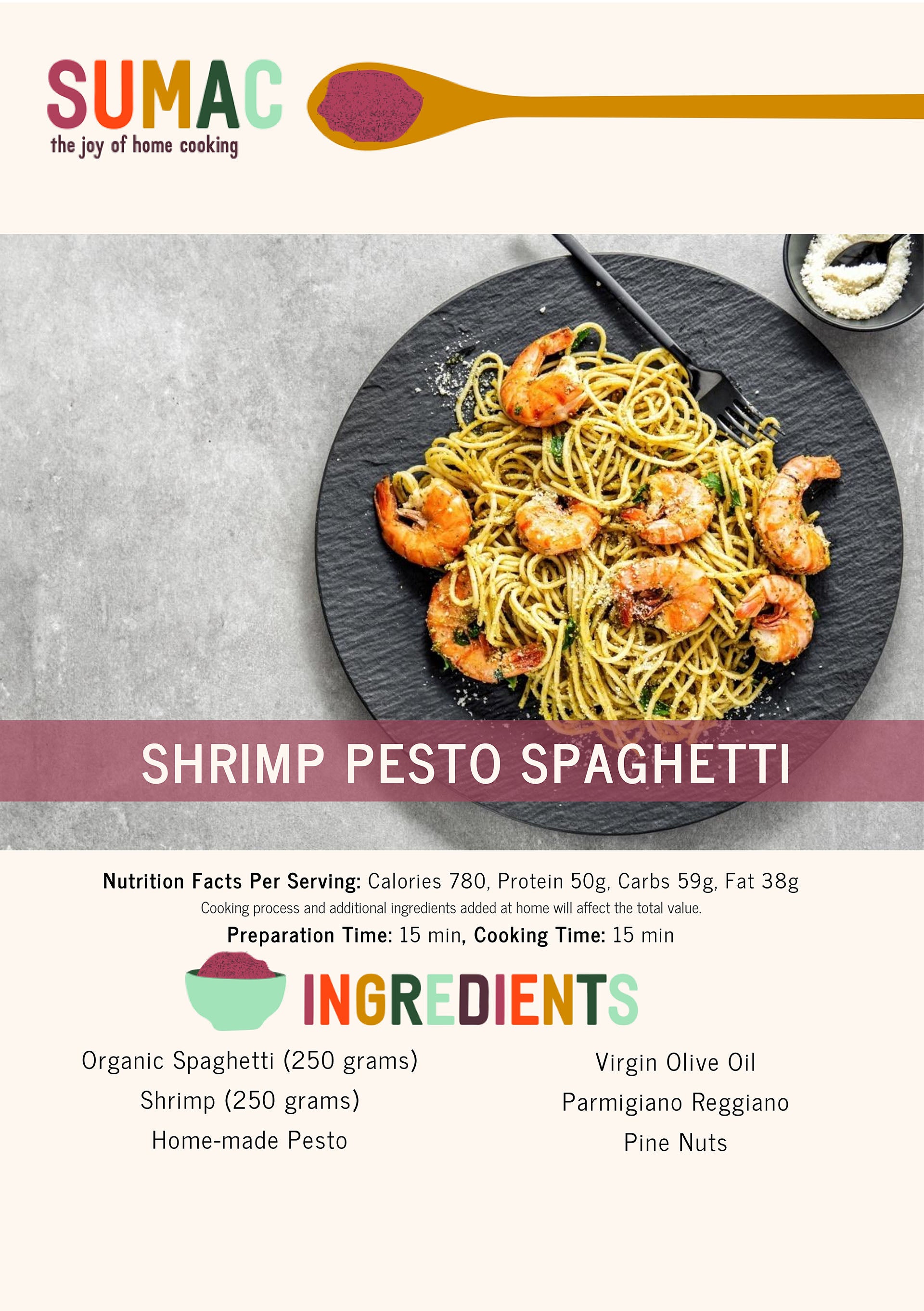 Shrimp Pesto Spaghetti