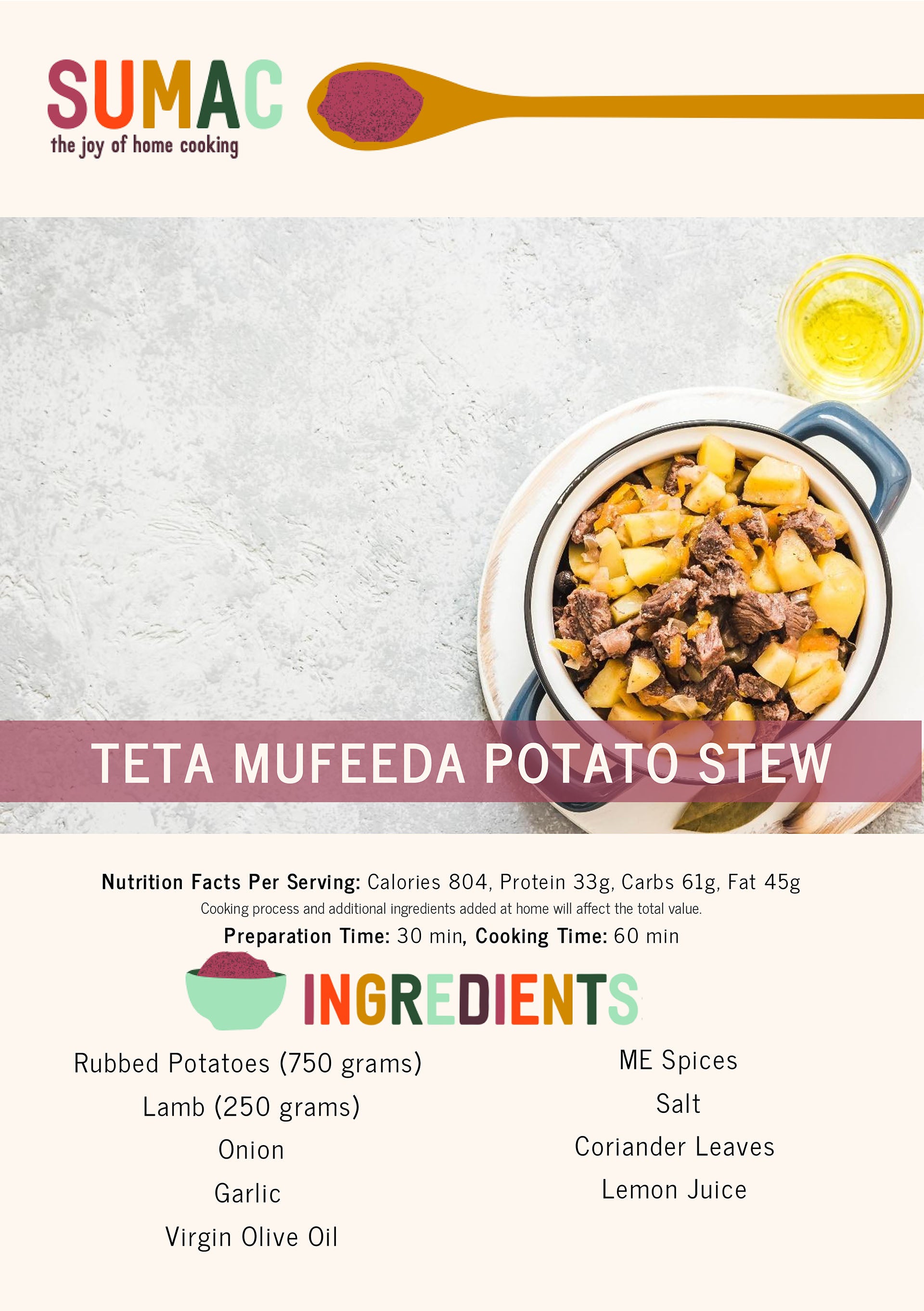 Teta Mufeeda Potato Stew