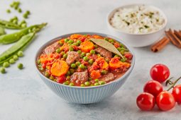 Pea & Lamb Stew with Rice